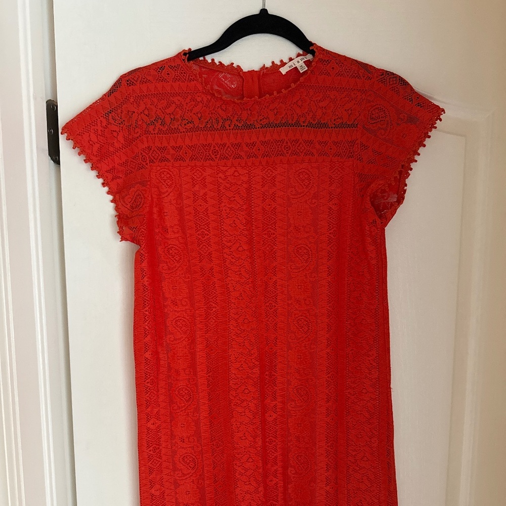 Coral mini dress